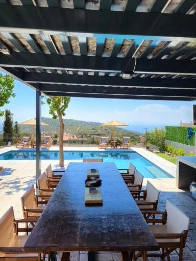 "Stergiou Luxury Apartment 2Nd Floor" Με Κοινη Πισινα Saronida Esterno foto