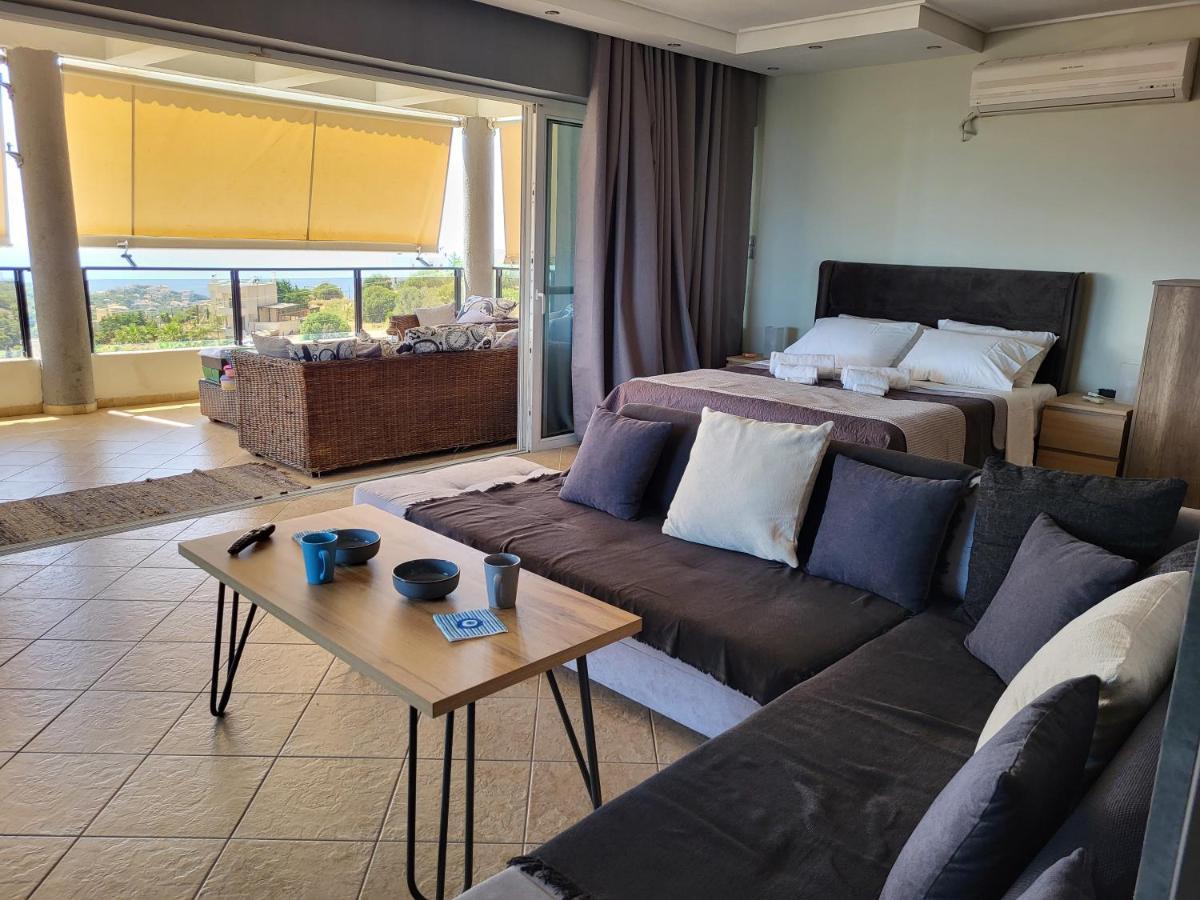 "Stergiou Luxury Apartment 2Nd Floor" Με Κοινη Πισινα Saronida Esterno foto
