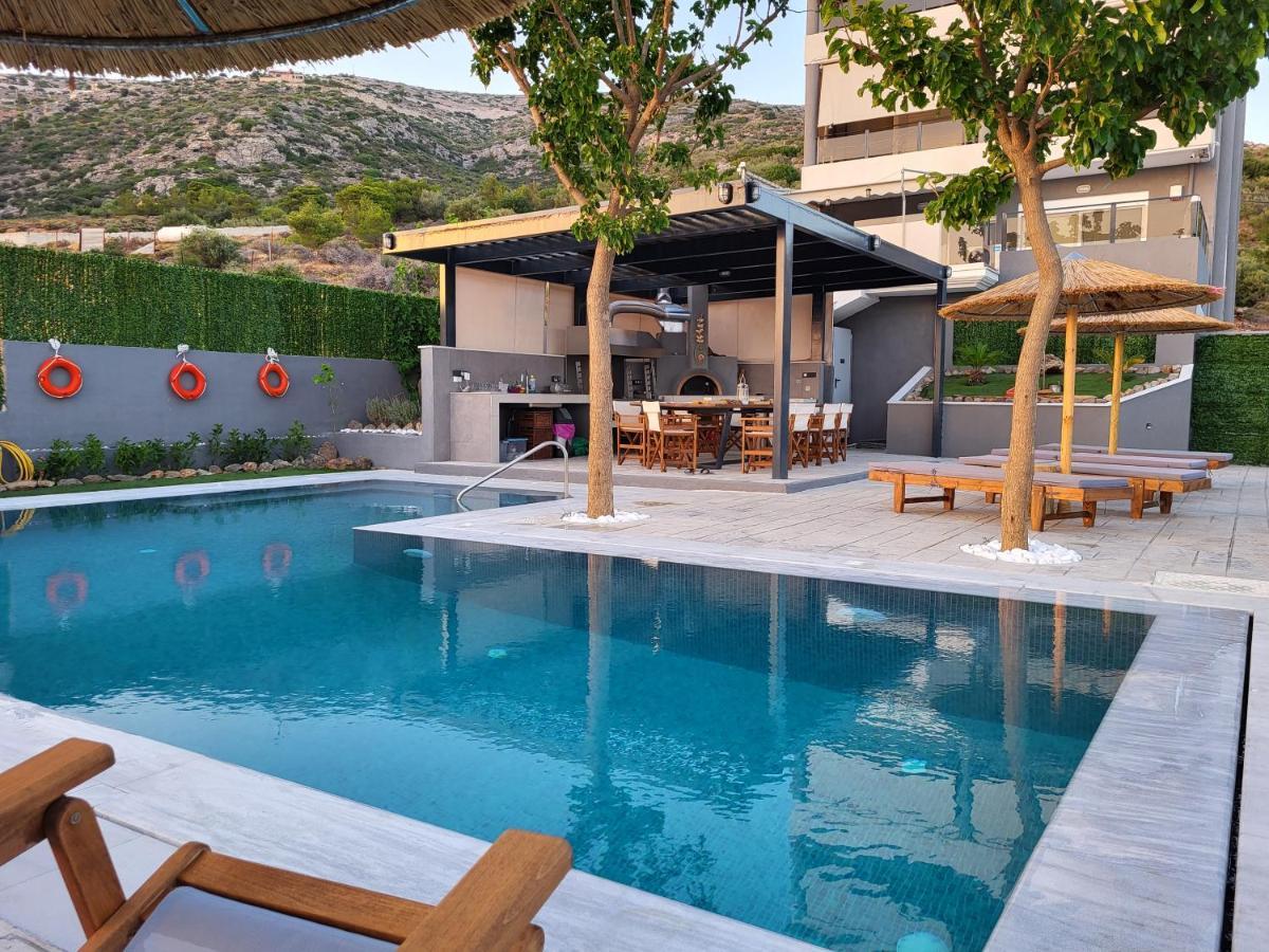 "Stergiou Luxury Apartment 2Nd Floor" Με Κοινη Πισινα Saronida Esterno foto